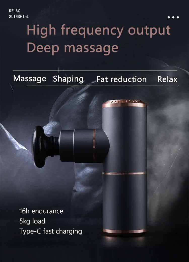 High Quality 18650 Lithium Battery Cotsoco4speeds Mini Massage Gun L Shape Massage Gun