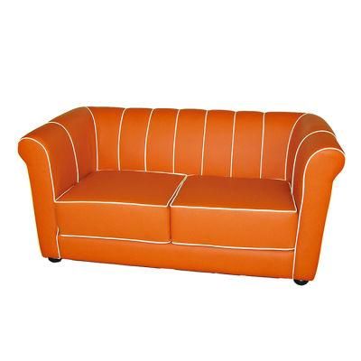 High Quality Orange Color Soft Home Sofa for 2 Person