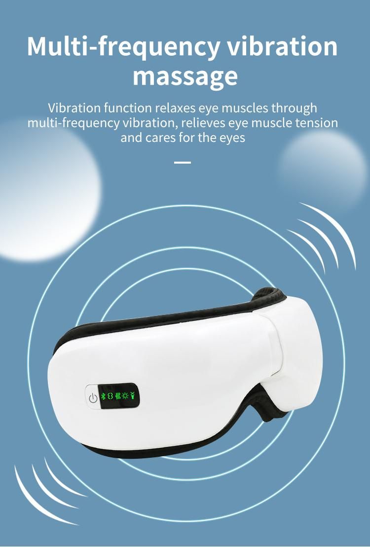 High Quality Air Compression Pressure Eye Massager with Relaxing Music