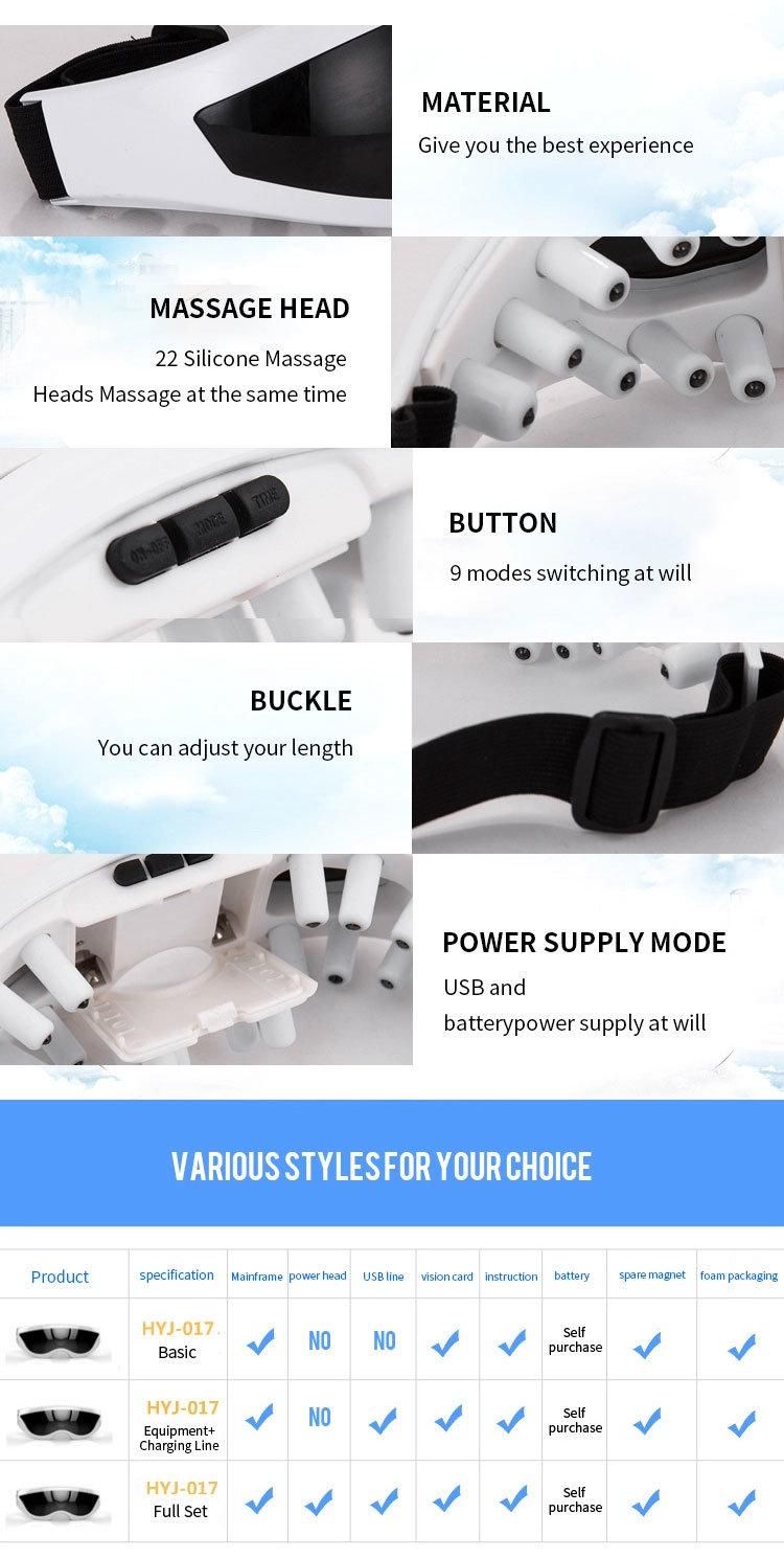 Factory Price Tool Electronic Care Massager Eye Massage Glasses with 9 Modes