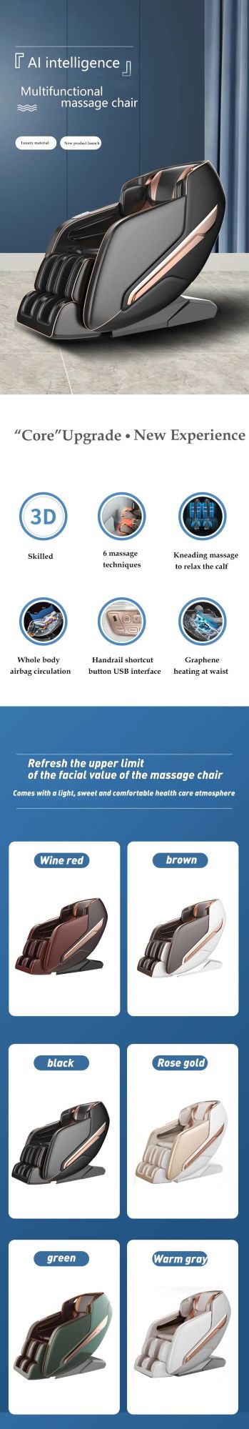 Xiamen Comfort 3D Shiatsu Massage Chair Full Body