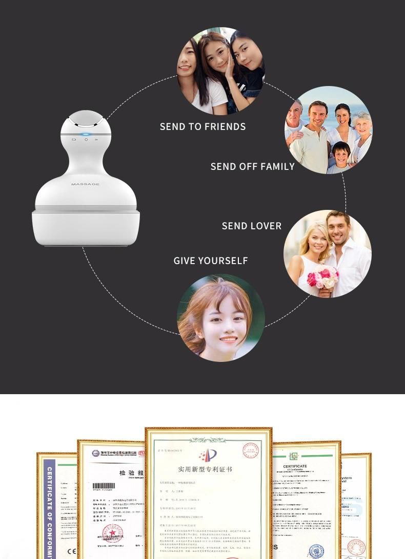 Vibrating Portable Automatic Plastic Brush Electric Scalp Machine Silicone Smart Head Massage Ipx 7 Head Body Scalp Knead Vibrating Shower Massager Relieve Head