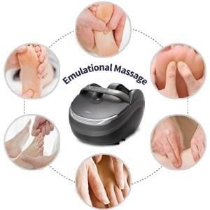 Foot Massager with 3level Heat, Tapping Electric Shiatsu Foot Massager with Deep Rolling Kneading Massage, Relieve Foot Pain From Plantar Fasciitis,