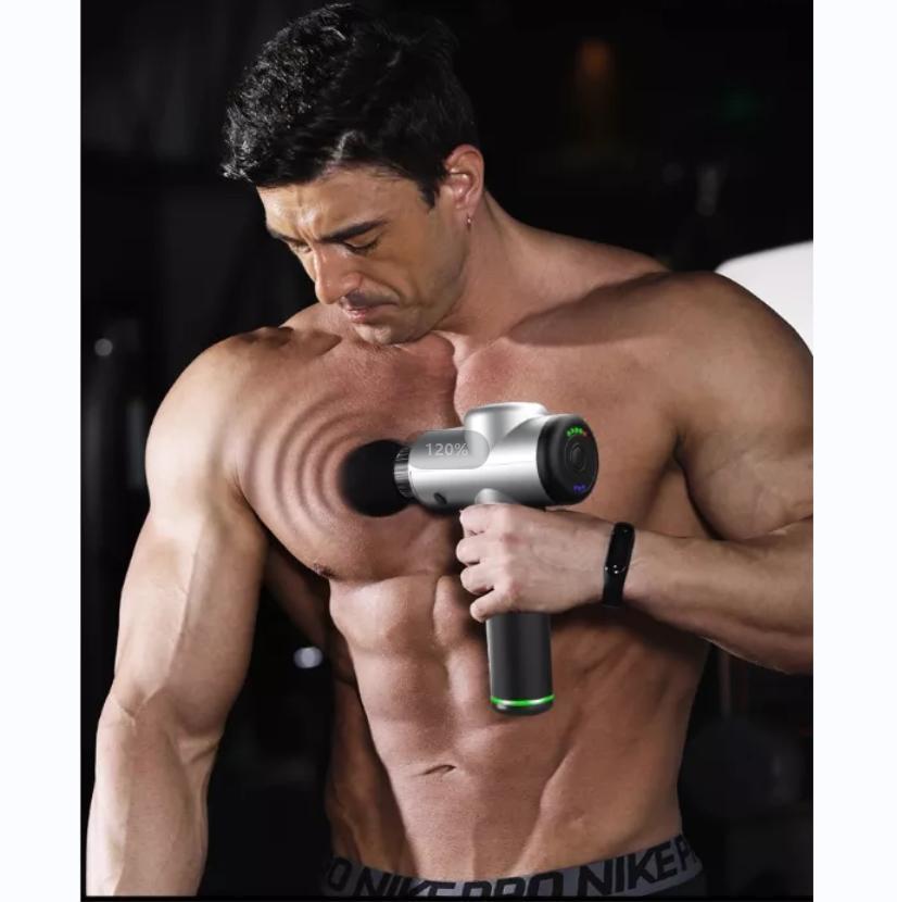 Professional Fascia Massager Athletes Muscles Black Rechargeable Fascial Gun