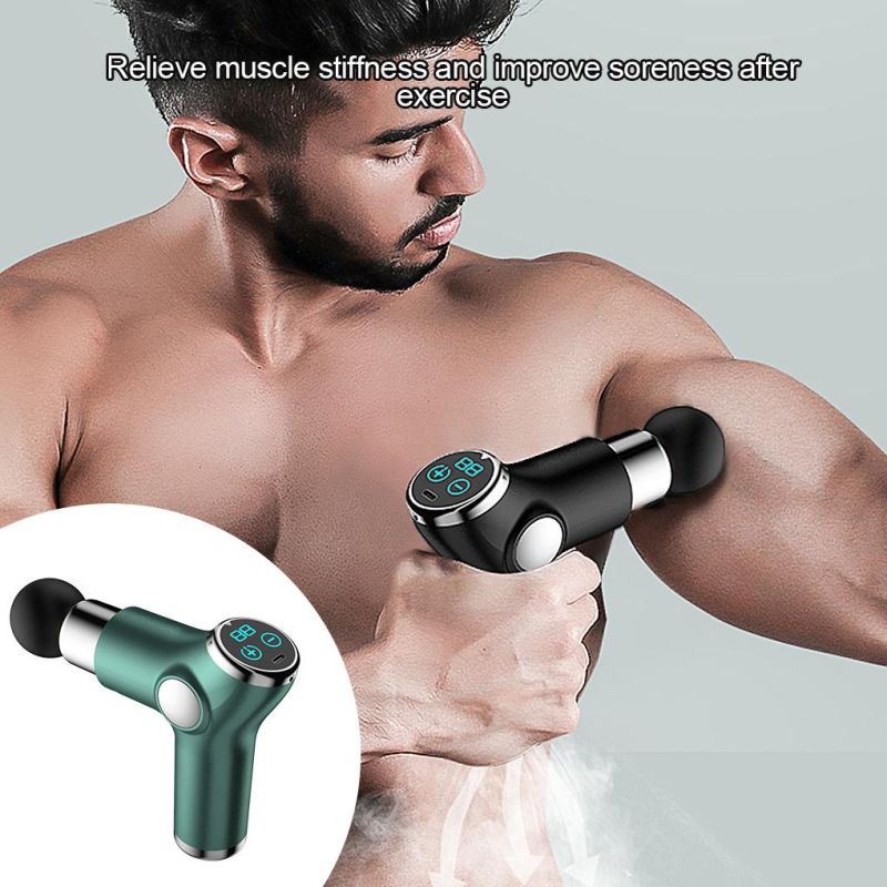 Muscle Massage Gun 32 Speeds Mini LCD Facial Gun Deep Tissue Percussion for Pain Relief Back Full Body Relaxation Fitness Fascia Massage