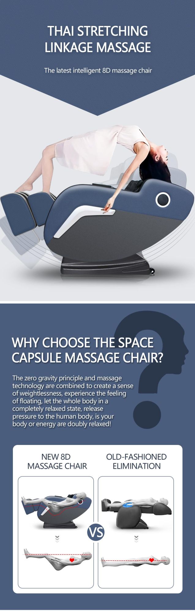 Luxury Cheaper Best 3D Zero Gavity Full Body Massage Equipment