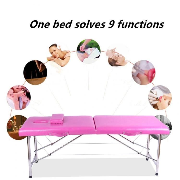 Portable Massage Table Professional Adjustable Folding Bed Beauty Massage Bed