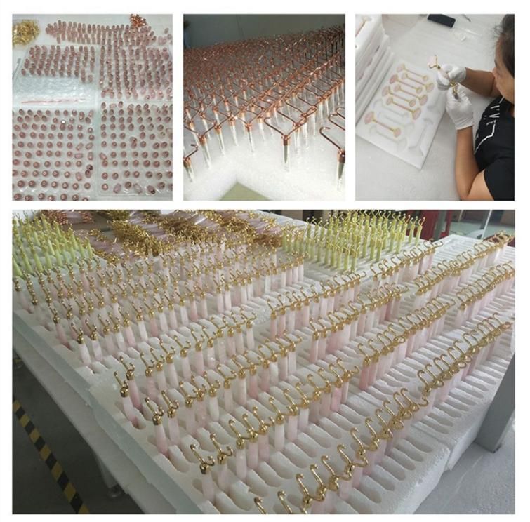 Natural Rose Gold Rose Quartz Surface Jade Roller Wholesale Single Row Roller