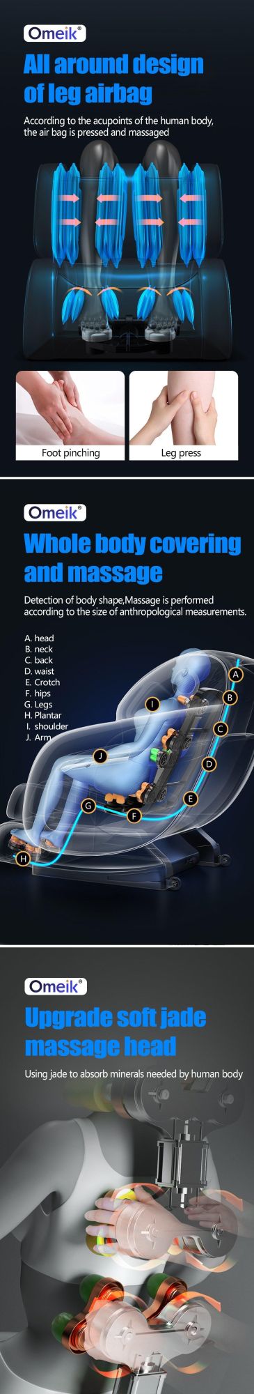 High Quality Low Price Luxury Commercial Full Body Airbags Zero Gravity Massage Chair for Hotel