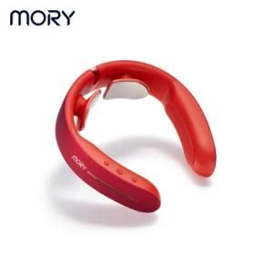 Mory 2020 Mini Portable Intelligent Electric Pulse Kneading Wireless Neck Massage Collar Hot Cold