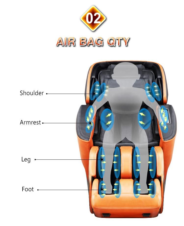 Automatic Robotic Human Learning Air Pressure Recliner 3D Korean Massage Chair