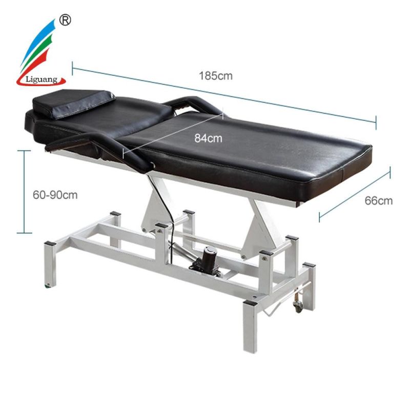 Black Treatment Beauty Care Bed Adjustable Massage Facial Bed