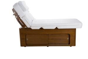 Best Quality 3 Motor Electric Facial Bed Wooden SPA Treatment Massage Table Cosmetic Bed with Big Cabinet (D2013-A)
