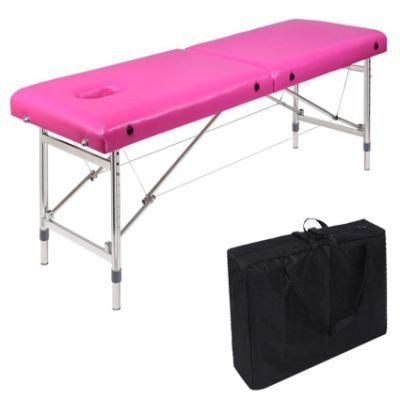 Adjustable and Foldable Massage Bed for Body Beauty Treatments