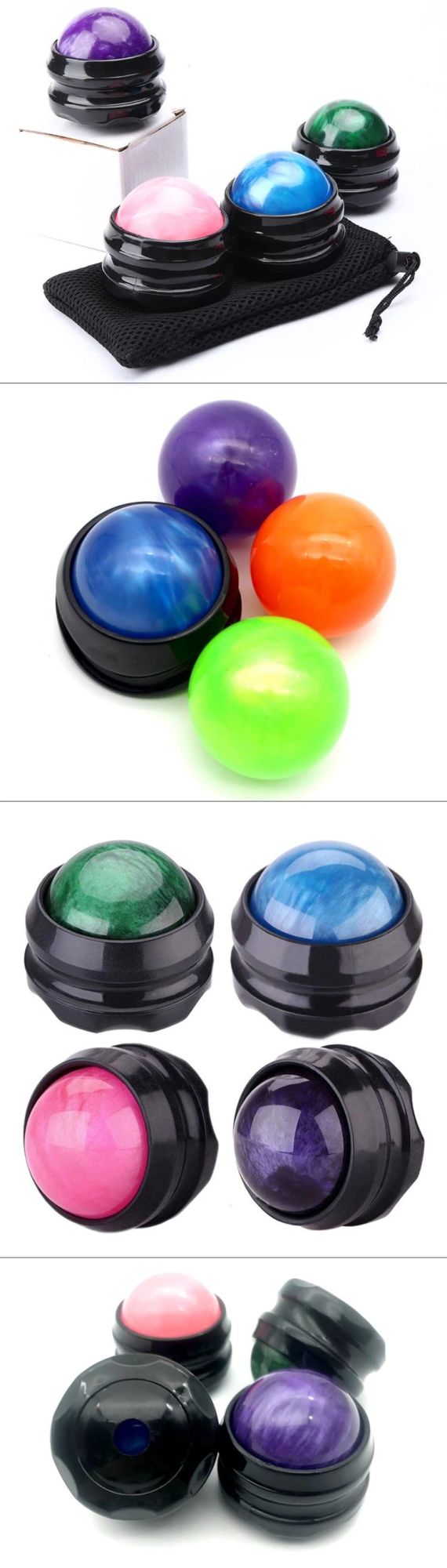 Stainless Steel Cold Massage Roller Ball Heat and Ice Therapy Roller Massage Ball