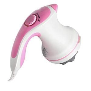Mini Handle Easy Handle Full Body Massage Wave Vibrating Electric Handled Massager with 3 Changeable Massage Heads