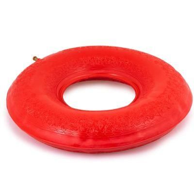 Red Round Medical Latex Rubber Air Inflatable Seat Cushion