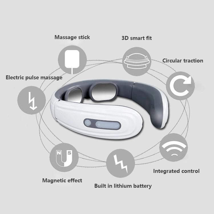 Powerful Wireless Mini Electric Neck Massage Intelligent Remote Control Heating Smart Neck Massager