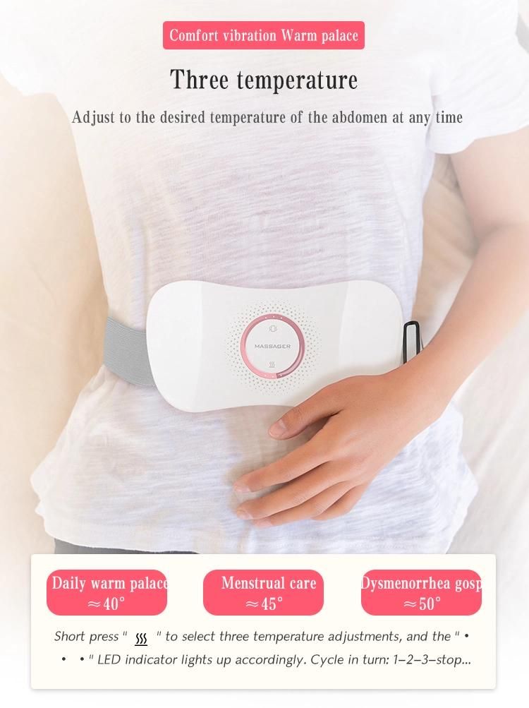 Portable Cordless Heating Pad, Electric Waist Belt Device for Cramps Belly Warm Massager