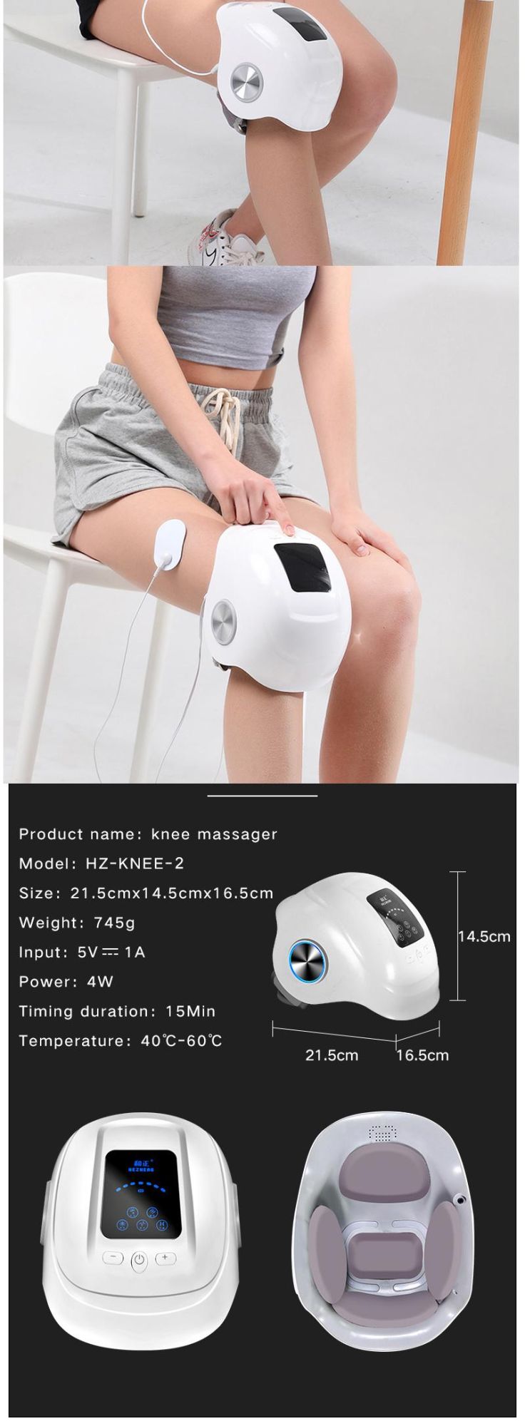 Physical Therapy Electric Hot Compress Knee Care Vibration Knee Massager