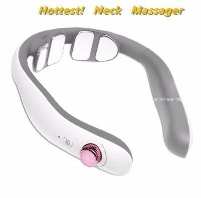 Pulse Massaging Manufacturer Wireless Low Frequency Acupuncture Cervical Neck Massager with Heating