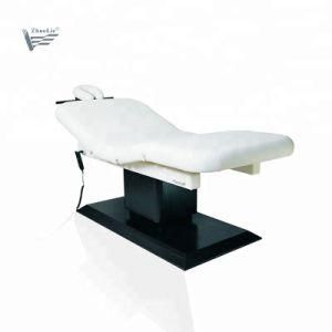 Guangzhou Hydraulic Leather Cushion Beauty Salon Tattoo Facial Bed Electric Massage Bed Table (09D03)