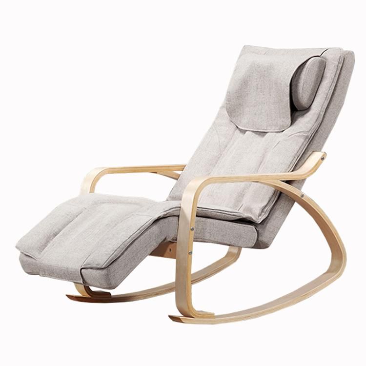 Electric Full Body Shiatsu Swing Armchair Portable Small Wood Rocker Massage Chair
