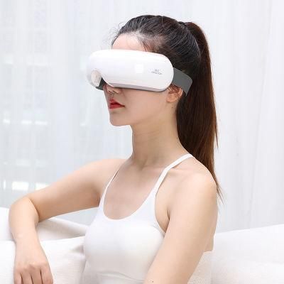 Hezheng New Arrival Bluetooth Electric Vibration Eye Therapy Massager with Hot Compress