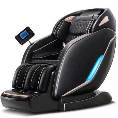 4D Multifunction Best Shiatsu Foot Massage Chair Hot Sale Luxury 2021 Black Leather Body OEM Power Massage Chair