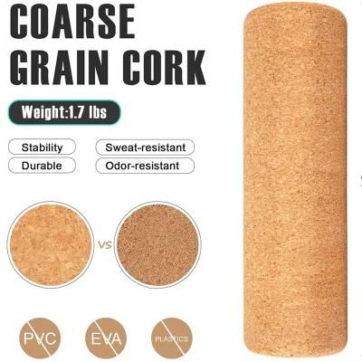 Cork Massage Roller 12 Inch Travel Size Natural Eco-Friendly No Foam Roller, Cork Massager, Cork Massage Roller