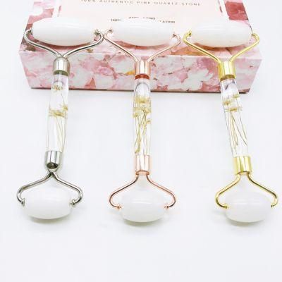 New Product High Quantity White Jade Massage Stone Facial Jade Roller