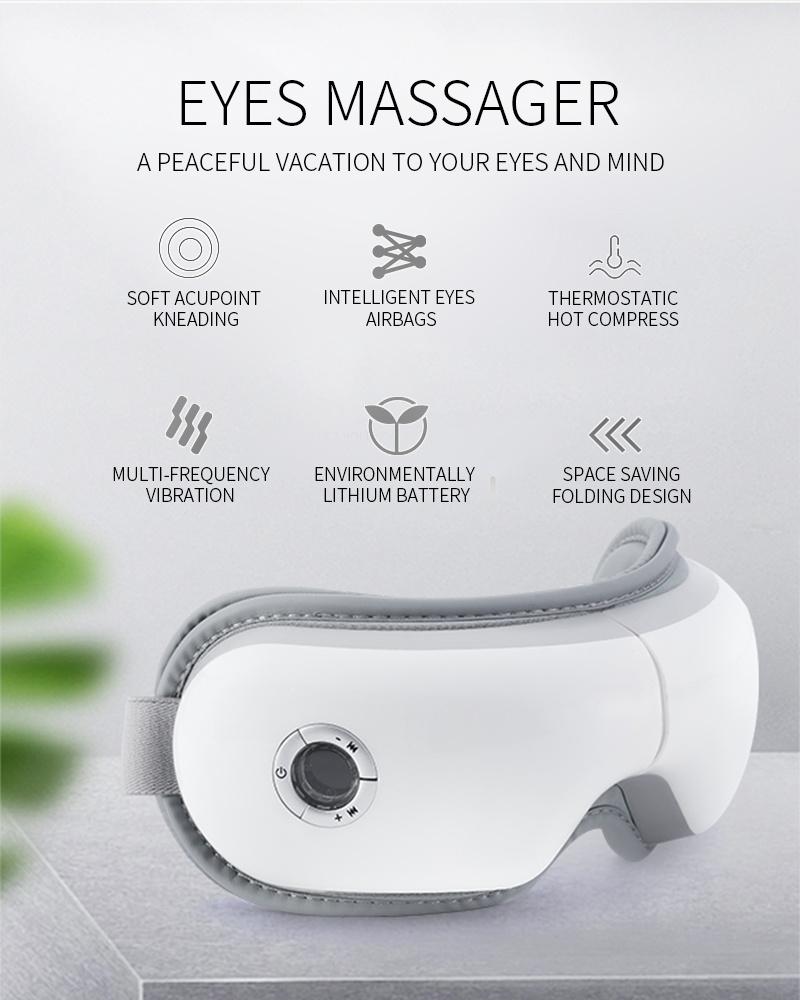 2021 New Electric Eye Mask Massager Heat Massage