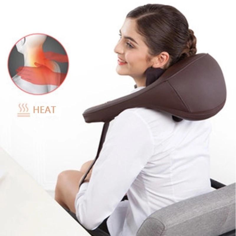 Heated Electric Shiatsu Roller Back Massage Machine Neck Shoulder 3D Kneading Full Body Massager for Home and Office