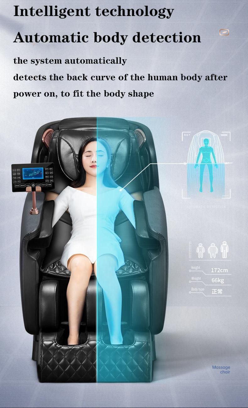 2022 New Design Luxury Shiatsu 4D Massage Chair Foot SPA SL Track Full Body Massage