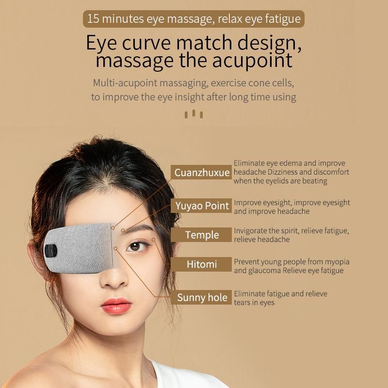 Foldable Eye Mask for Eye Stress Therapy Wireless Eye Care Machine with Air Pressure