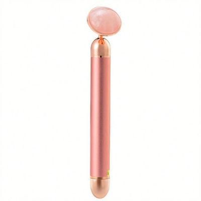 Christmas Gift Noise Rose Quartz Electric Vibrating Jade Facial Massager Roller