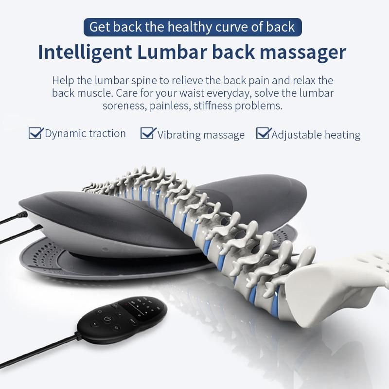 Factory Direct Selling Waist Back Pain Relief Electric Lumbar Traction Device Heating Stretcher Lowe Back Massager