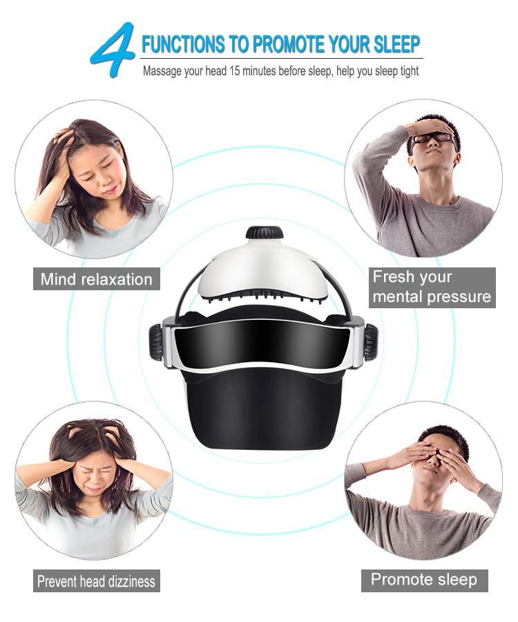 Professional Adjustable Digital Vibrating Head Massage Helmet Head Massager Machine