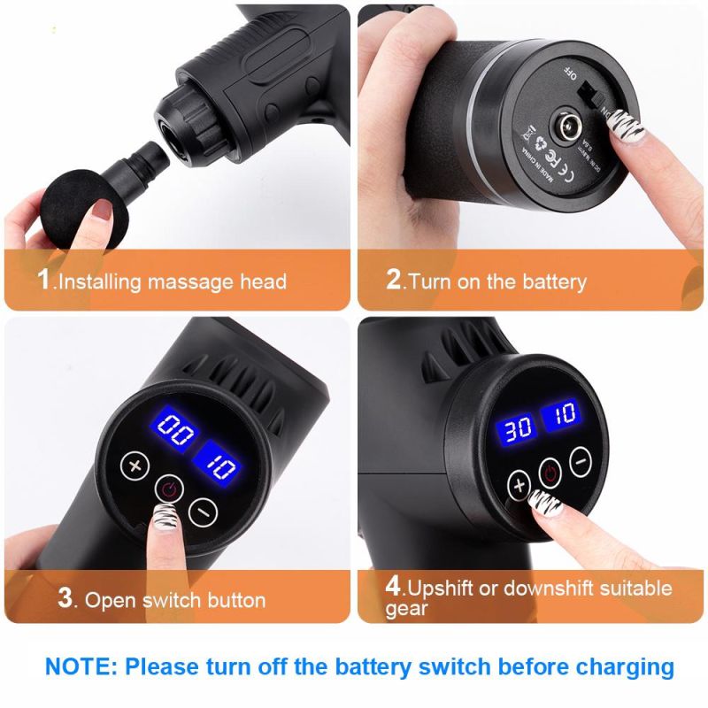 Massager Gun for Deep Tissue - Massage Gun for Deep Tissue Percussion - Muscle Gun for Neck and Back Pain - Percussion Massager Gun Ha