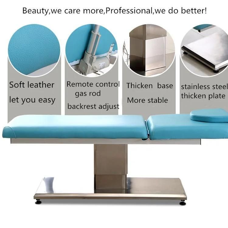 Blue Best-Selling Beauty Salon Furniture Korean Electric SPA Table German Massage Facial Bed