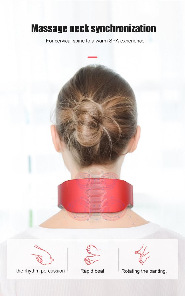 2021 Smart Mini Portable Electric Remote Heated Shiatsu Deep Kneading Neck Massager Machine