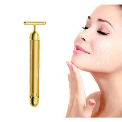 Wholesale Price T-Shaped Gold Beauty Face Massager Bar