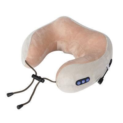 U Shaped Shiatsu Neck Electric Heat Therapy Rolling Kneading Massage Pillow