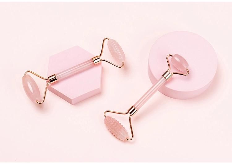 Best High Quality Private Label Facial Anti Aging Rose Quartz Pink Massage Jade Roller