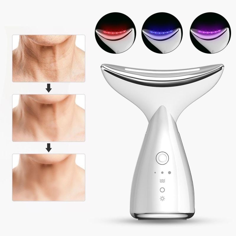 High Quality Face Beauty 2022 New Arrival Facial Vibration Neck Massager with Heat