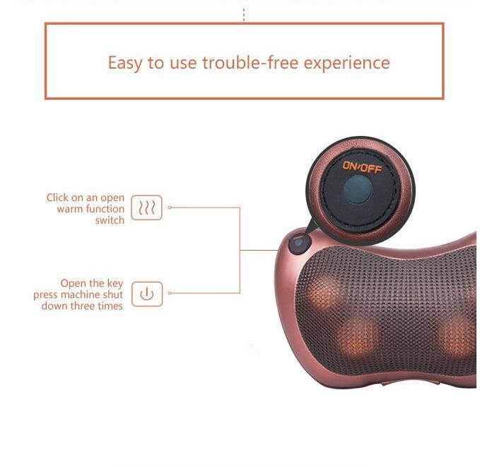 2022 Best Sellers Mini Car Use Neck Shoulder Electric Massage, Relax Shiatsu Rest Wrap Smart Neck Massage Pillow
