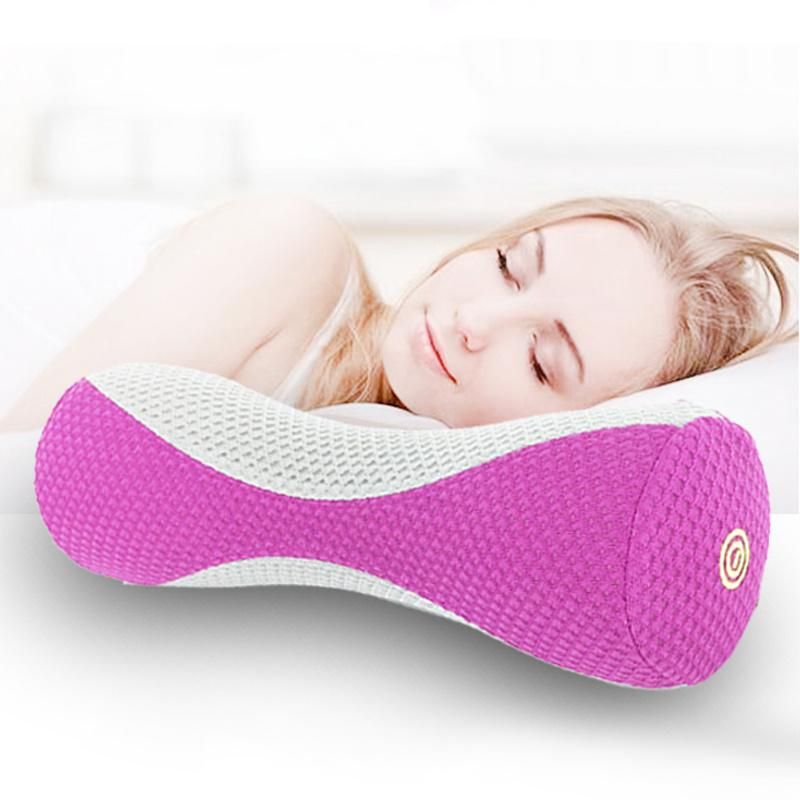 Electric Battery Operated Vibration Body Massager Memory Foam Vibrating Neck Back Massage Pillow for Car and Home