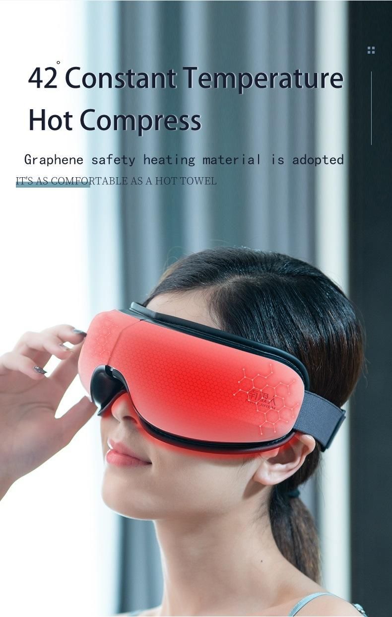 505 High Quality Air Compression Pressure Eye Massager Vibration Heat Relaxing Music