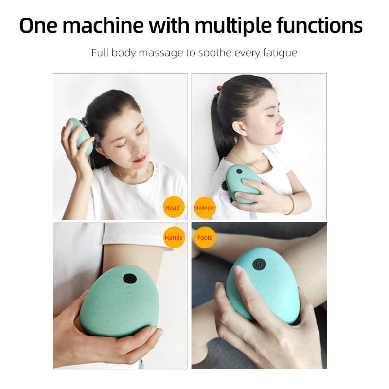 Waterproof Electric Head Massage Wireless Scalp Massager Prevent Hair Loss Body Deep Tissues Kneading Vibrating Hand-Held Comfortable Relief, Muscle Guarding