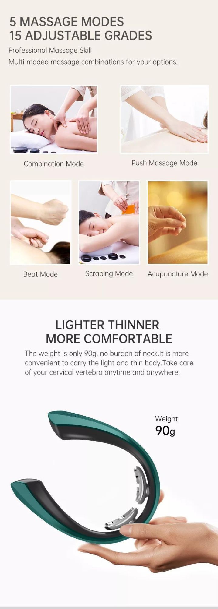 Wireless Portable Smart Heating Electric Neck Massager